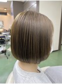 大人可愛い小顔ボブ×アンブレラカラー×20代30代40代