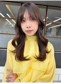 レイヤーロング20代30代40代大人可愛い毛先ワンカール後れ毛