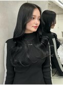 14107黒髪くびれヘア髪質改善レイヤーカット韓国風巻きワンホン