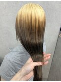 毛先の残留をいかす!ルーツカラー