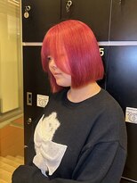 インク サカエ(inq sakae)&nbsp;ケアブリーチ/トリプルカラー/オレンジレッド