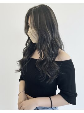 コントラストハイライト×海外風3Dウェーブロング