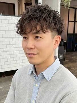 ワンカールパーマメンズスタイル