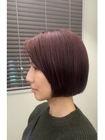 チップ タップ 成増店(tip top)&nbsp;切りっぱなしカシスブラウンボブ