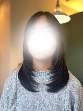 シェール(cher) シャギーレイヤー/艶髪/黒髪ロング