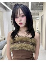 サンドレオ 新宿店(sand Leo)&nbsp;ミディアムレイヤーカット/髪質改善/韓国/前髪/新宿/ブリーチ