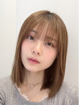 ソワネ 表参道(soigne) 表参道縮毛矯正ミディアムレイヤー髪質改善アッシュグレー40代