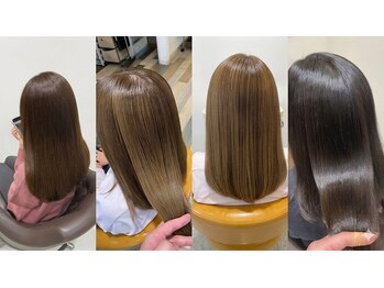 アンプヘアー 西京極店(unpeu hair)の写真/ダメージレスな美革ストレートで、自然な質感を叶える艶髪へ導きます☆