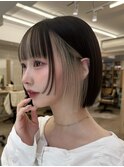 ボブ/イヤリングカラー/ベージュ/髪質改善/縮毛矯正/横浜