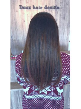 ドゥ ヘア デザイン(Doux hair design) 控え目☆グラデーションカラー☆ボルドー