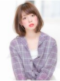 【VIALA 自由が丘】フェミニンボブ×赤リップ