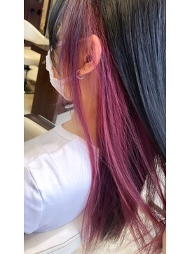アース 前橋店(HAIR&MAKE EARTH) インナーカラー　ピンク