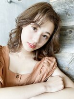 アイティー バイ アルバム 中野店(IT by ALBUM) フワッとゆるっとロブ_オリーブカラーセミウェットウェーブ_7966