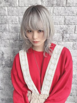 リアイス(Re:ICE) ミニウルフ/くすみブルー/流れるレイヤー/インナーハイライト