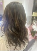コントラスト◎白髪ぼかしハイライトカラー【芝崎】