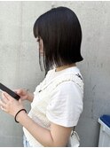 【大平優香】切りっぱなしボブ前下がり透明感ベージュ吉祥寺20代