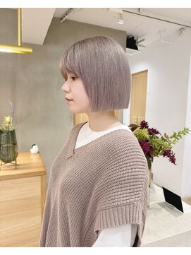 ローレン(LOREN) ミルクティーベージュぷつっとボブケアブリーチ 梅田