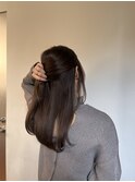 韓国ヘアーハッシュカットレイヤーカットグレージュブリーチ無し