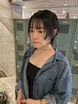 髪質改善と縮毛矯正の専門店 サンティエ(scintiller) ショートヘア　顔まわりレイヤー