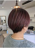 ショート×艶カラー