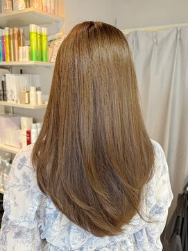 ディーエックス ウエスト(Dxxxx WEST) ミルクティーベージュ［韓国/顔周りカット/レイヤーカット］