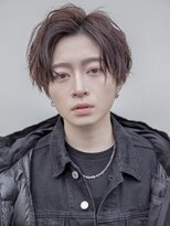 シティ(CITY) フェザーパーマブルーブラックセンターパート韓国マッシュ