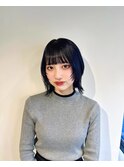 【レイヤー】ウルフボブ×ブルーブラック