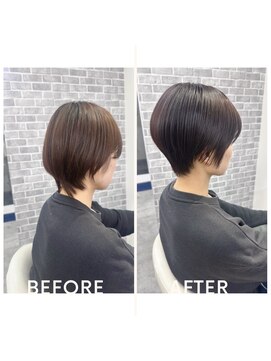 ノイ(Noy) ダークブラウン×ハンサムショート