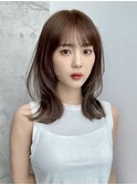 ミディレイヤーカット［韓国/顔周りカット/イルミナカラー］