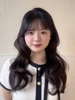 アフロート ディル(AFLOAT D'L) 2way前髪丸顔ロングレイヤー韓国ヘア20代30代