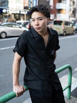 ブロートーキョーバーバーショップ 神田2nd(Bro Tokyo BARBERSHOP)&nbsp;ニュアンスパーマ マレットスタイルテーパーフェード
