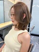 サイン 渋谷(SIGN)&nbsp;韓国ヘアオリーブレージュダブルケアカラーブリーチ無し渋谷