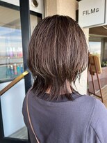 フィルム(FiLMs)&nbsp;透明感ブラウン/ショートミディ/ウルフレイヤー