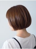 柔らかベージュブラウン◎ナチュラルミニボブ♪