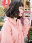 ★ くせ毛風スパイラルグラマラスカールの小顔黒髪大人ボブ★5