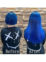 エクステ専門店あるじゃんすー 小倉店&nbsp;ビビッドブルー#シールエクステ#大人かわいい#小倉