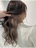 インナーカラー×ミルクティーベージュ