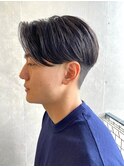 前下がりクールセンターパート ツーブロ刈り上げ