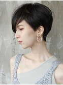 前髪長めショート／大人ショート／表参道／30代40代