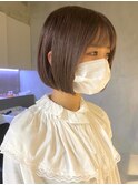ミルクティーベージュナチュラルボブミニボブケアブリーチ20代