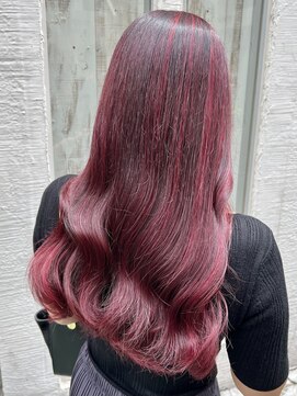 ウーロス(uros.) 【SENA】コントラストハイライト レッドブラウン 外国人風