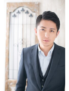 モッズヘア メン 上尾東口店(mod's hair men) ≪mod's men≫爽やか七三オールバックツーブロックショートQ