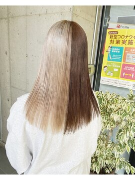 ガルボヘアー 名古屋栄店(garbo hair) ツートンヘアー10代20代ブラウンホワイト