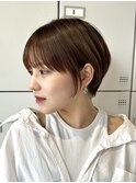 30代40代大人女性/前髪ありショートボブ/ショートヘア/髪質改善