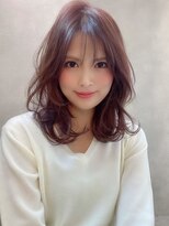 アグ ヘアー フロム 笹貫店(Agu hair from) 《Agu hair》最旬ピンクカラー×大人ミディアムカール