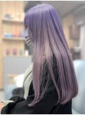 10代20代★大人かわいいダブルカラーブリーチバイオレットカラー