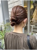 ゆるっとお団子ヘアアレンジ