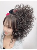 盛り髪/スジ盛り/チラシサイドアップ/体育祭/マーメイドアップ