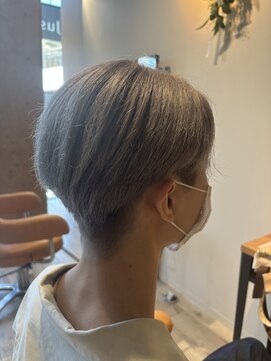 ジャストビューティ ルフレ 金沢八景店(Just Beauty Rufure) マロンベージュ/Aラインボブ/かきあげ/ （メンズ）ニュアンス