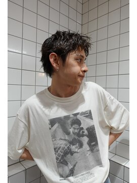 スタニング 渋谷(STUNNING.) フェザーショート/メンズカット/ニュアンスパーマ/こて巻き